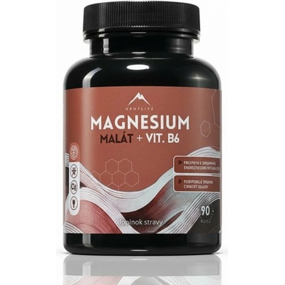 Hrotlife Magnézium malát + Vitamín B6 hořčík 90 kapslí