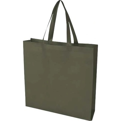 Nákupná taška EcoSeal s klinom z GRS recyklovanej netkanej textílie, Lesná zelená