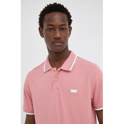 Levi's Тениска с яка Levi's в розово с апликация (A4842.0009)
