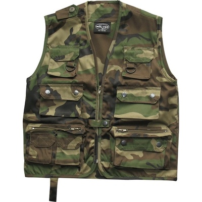 MIL-TEC rybářská vesta WOODLAND – Zboží Mobilmania