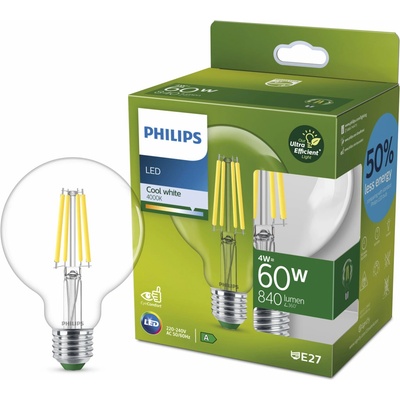 Philips LED 60W G95 E27 4000K CL UE SRT4 929003642601