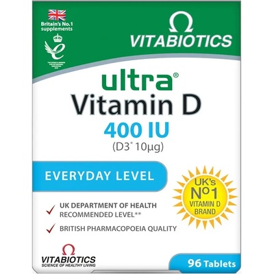 Vitabiotics Ultra Vitamin D, 400 IU, 96 таблетки, Vitabiotics