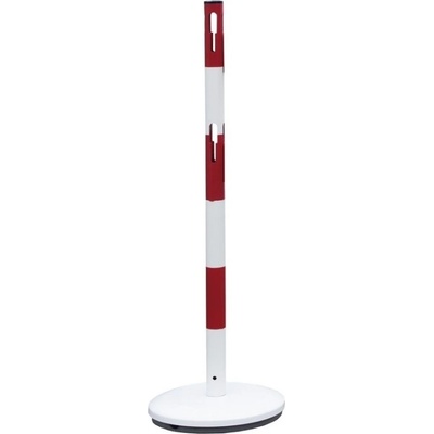 Kovový sloupek Standard – v.1000 mm, červeno-bílá