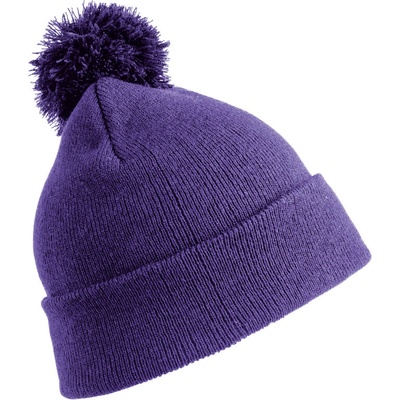 Result Headwear Čepice s bambulí RC 028J, dětská COT28028J35099-purple Purpurová