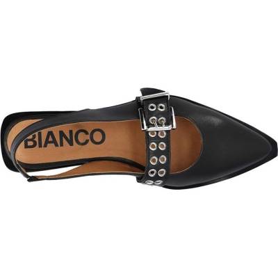 Bianco Кожени балеринки Bianco BIAVICTORIA в черно с отворена пета 11251703 (11251703.Black.C)