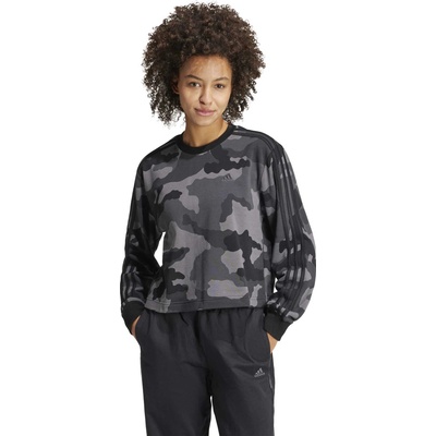 Adidas Блуза Essentials 3-Stripes Camo-Print Cropped