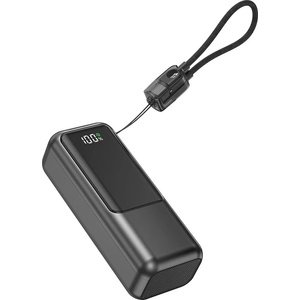 Diva Преносима външна батерия Diva PB-106B, 10000 mAh, USB-C PD 20W, USB-A QC 18W, черна (PB-106B)