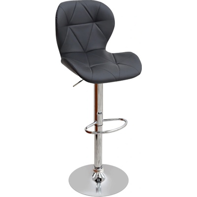 TopMebel Бар стол Dolores TopMebel с регулируема височина от PU кожа в черен цвят 45.5x38x89/109cm