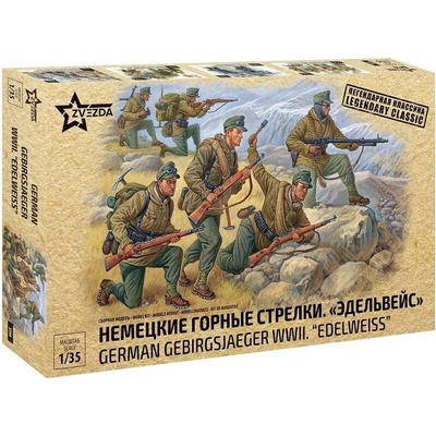 Zvezda Model Kit figurky 3599 German Gebirgsjäger re-release 1:35
