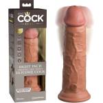 Пенис вибратор от силикон, двойна плътност, 22см. - King Cock Elite Tan (PIPE577822)