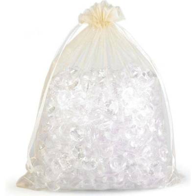 Dárkový pytlík 21x29 cm organza - krémová světlá (10 ks)