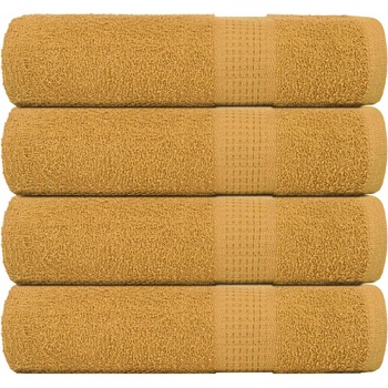 vidaXL Кърпи за душ FROGN 4 бр. Златни 70x140 см 360 г/м2 (136810)