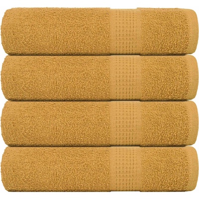 vidaXL Кърпи за душ FROGN 4 бр. Златни 70x140 см 360 г/м2 (136810)