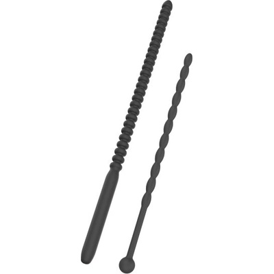Hidden Desire Extreme Ribbed Penis Dilator Set 2 pcs Black