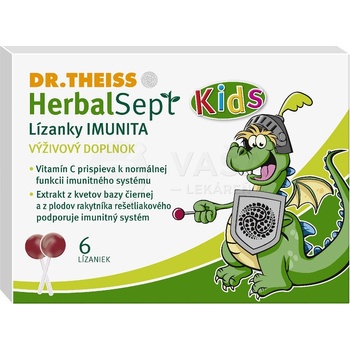 Dr.Theiss HerbalSept Kids Lízanky IMUNITA 6ks