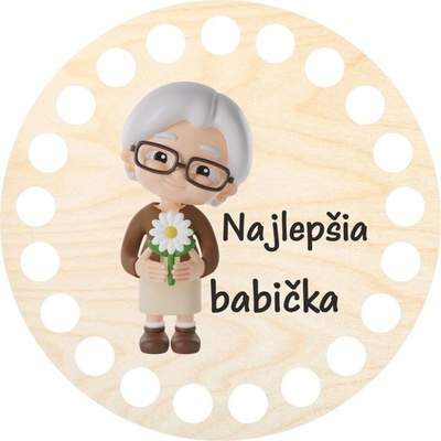 Woody Crafts Podtácek 10 cm, Najlepšia babička