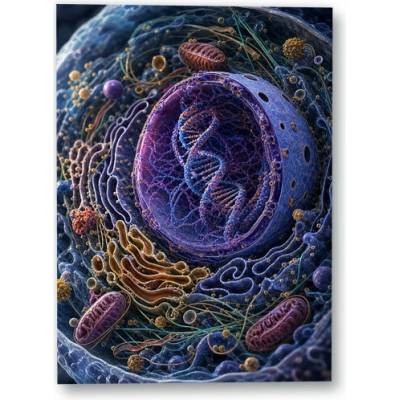 Plakát – DNA uvnitř buněčného jádra 100 × 140 cm Bez rámu Ne Bez rámu – Hledejceny.cz
