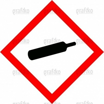 Grafiko | GHS 04 – plyny pod tlakem - symbol - Materiál Hliník, Rozměr 200x200mm