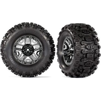 Traxxas колело 2.8", джанта черен хром, гума Sledgehammer (2)