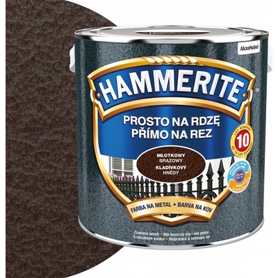 Hammerite přímo na rez, 0,70L, kladívkový hnědý