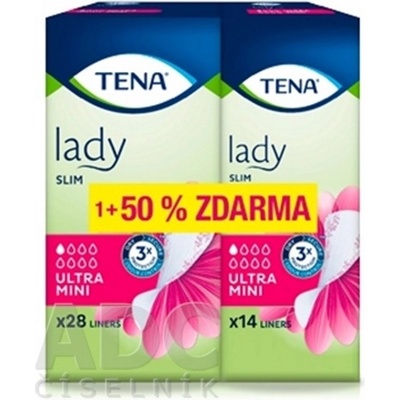 TENA Lady Slim Ultra Mini slipové vložky 1 kvapka 42 ks