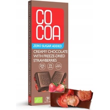 Cocoa Čokoláda creamy s jahodami bez pridaného cukru Bio 40 g