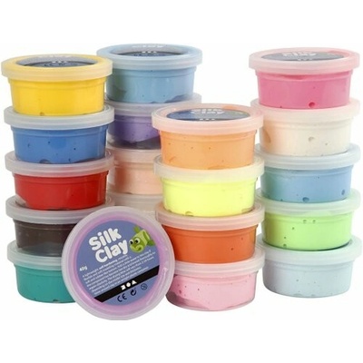 Creative Silk Clay hedvábná modelovací hmota SADA 20 barev