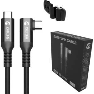 Vortex Virtual Reality VortexVR 5m USB-C кабел с фиксатор за Meta Link | за Meta Quest 3 / 3S / 2 (VVR.K5M3.CO.OQ2.USB.C.2022)