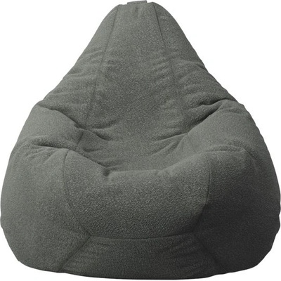 Pufrelax Калъф за пуф круша, 220л. , Nirvana Hobbit - Smoke Grey, (Не съдържа пълнеж), Гама Premium