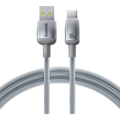 Baseus E0420802 USB-A na USB-C 100W 480Mb/s 1m stříbrný