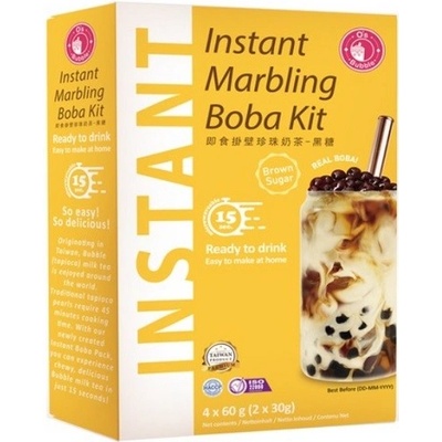 O's Bubble tea sada Brown Sugar na snadnou přípravu 4 x 60 g
