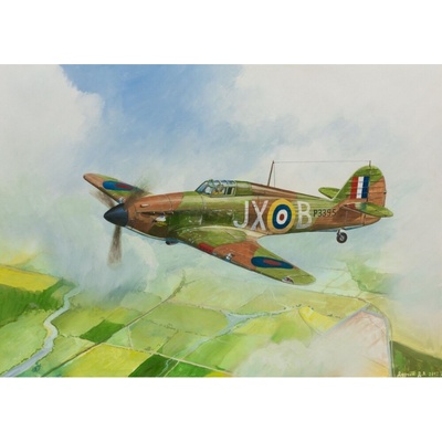 ZVEZDA Wargames WWII letadlo 6173 British Fighter Hurricane Mk-1 1:144