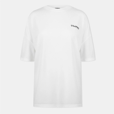 USA Pro Тениска USA Pro Women's Boyfriend Regular Fit T-Shirt - White