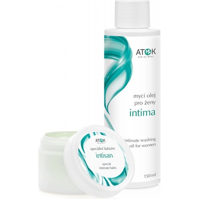 Original ATOK Intimní set Intisan Mycí olej pro ženy Intima 150 ml + Speciální balzám Intisan 50 ml