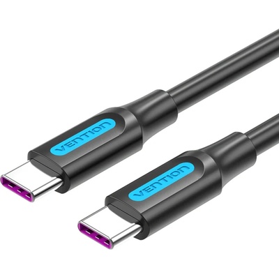 Кабел Vention USB Type-C 2.0 М/М, Fast Charge, Черен, 1м | COTBF (COTBF)