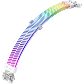 1STPLAYER Extension Modding Cable PCIe 6+2PIN Addressable RGB White (NC2-8P-WH)