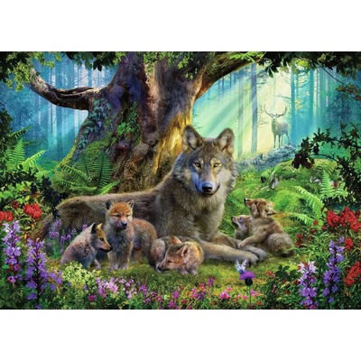 Ravensburger - Puzzle Krasny: Wolves in the Forest - 1 000 piese