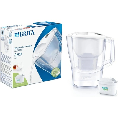 BRITA Кана за вода Brita Aluna White MX PRO, 2.4 литра, филтър MX Pro, с таймер, бяла (1051435)