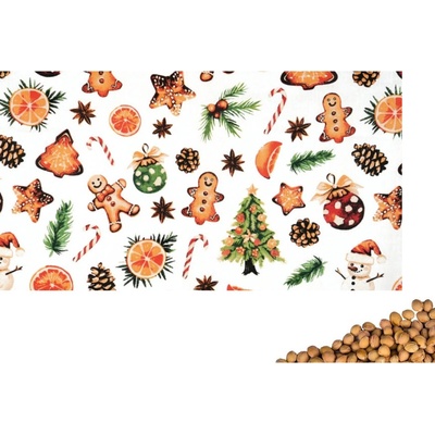 VFstyle nahrievací vankúšik s čerešňovými kôstkami 30x15 cm Gingerbread