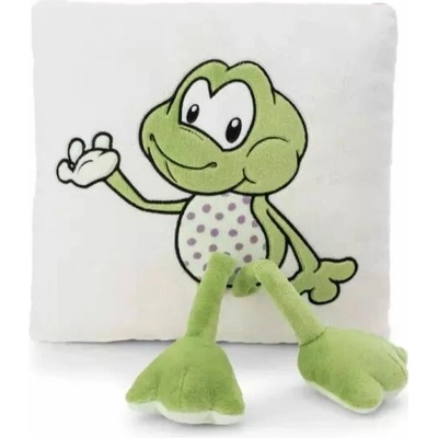 Nici Green Fridolin žabí vankúš štvorcový 30x30