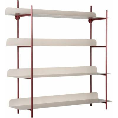 PT LIVING Reina Cuatro police červená/šedá 60 cm, 60 cm, 16 cm