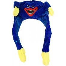 TMN Plyšová LED svietiaca čiapka Huggy Wuggy modrá