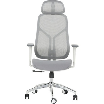 Bittel Работен стол Carmen 7901 W, до 120кг, ергономичен, хромирана база, газов амортисьор, люлеещ механизъм, сив (bt-3520181)