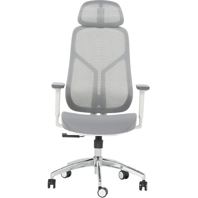 Bittel Работен стол Carmen 7901 W, до 120кг, ергономичен, хромирана база, газов амортисьор, люлеещ механизъм, сив (bt-3520181)