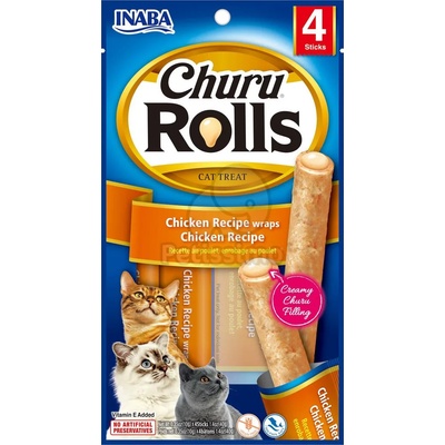 INABA Cat Churu Rolls - пиле 4 x 10 г