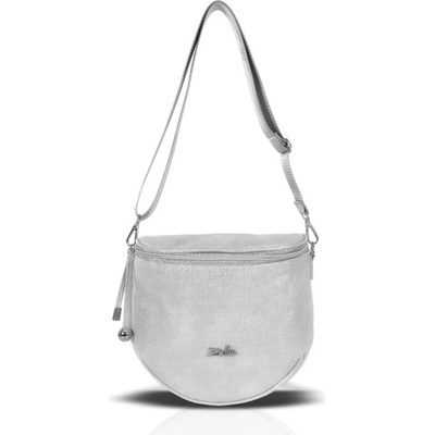 Zellia dámska strieborná crossbody kabelka Zlb12 25 x 23 x 11 cm