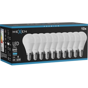 Mexen Nova 10x LED крушка E14, G45, 8W, Студена - 6500K, 840 lm - L101-E14-0865-01x10 (L101-E14-0865-01x10)