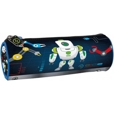 DERFORM Овален ученически несесер Derform - Robot, с 1 цип (PTRO11)