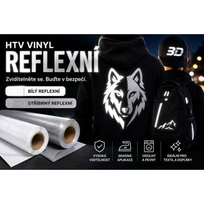 Reflexní nažehlovačka – Texty a Loga (✨ Řezaná reflexní nažehlovačka na oblečení – vlastní text nebo logo)