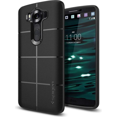 Spigen Rugged Armor Case - термополиуретанов кейс с най-висока степен на защита за LG V10 (черен)